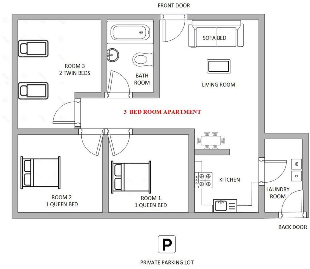 1 Or 3 Bedroom Apartment With Full Kitchen Page Ngoại thất bức ảnh